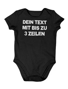 Unisex Kurzarm Baby Strampler bedrucken mit Wunschtext personalisiertes Geschenk - Picture 1 of 66