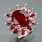Fine Art 7 ct Natural Hessonite Ring 925 Sterling Silver Size 7.75 /R349455