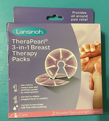 New Lansinoh TheraPearl 3-in-1 Breast Therapy 2 Reusable Packs Factory Sealed • 17.93$