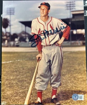Stan Musial Autographed 8x10 Photo St. Louis Cardinals BAS HOF - Image 1 of 2