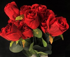 1 MAZZO ROSE ARTIFICIALE PER COMPOSIZIONI COLORE A SCELTA 40CM FIORI PIANTE