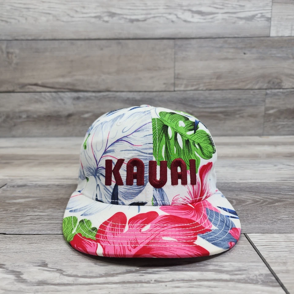 Gorra Kauai Hawaiana Floral Sombrero Adulto Hombre Ajustable Snapback Bordado Logo  Foto 1 de 4
