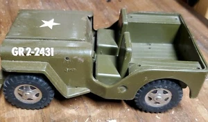 Vintage 1960's Tonka Toys Pressed Steel Military Army Jeep Truck Model GR2-2431 - Picture 1 of 8