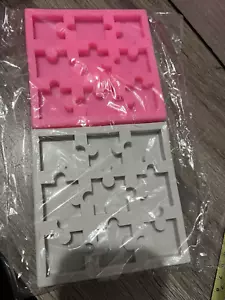 Puzzle Pieces Silicone Chocolate Fondant Candy Gumpaste Epoxy Crayon Mold - Picture 1 of 6