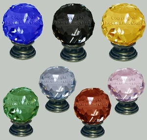 Crystal Glass Door Knobs Cabinet Cupboard Furniture Kitchen Handle - ANTIQUE - Picture 1 of 1
