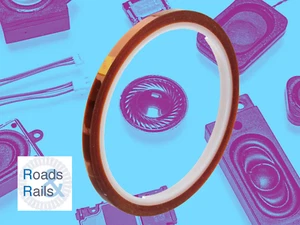 5mm x 33m Kapton Insulation Tape For Model Railway Wiring, DCC, Sound Decoder - Picture 1 of 1