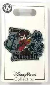 Prendedor Disney Parks Piratas del Caribe Minnie Mouse I Never Surrender Disney - Imagen 1 de 1