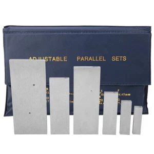 6 Stck. Stahl verstellbar Parallel Block Set 3/8 ~ 2-1/4 Zoll Einstellbereich genau # - Bild 1 von 9