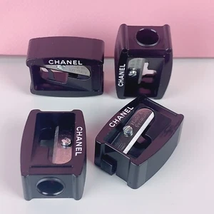 4 X Chanel Black Plastic Makeup Pencil Sharpener made in Germany 100% Authentic - Picture 1 of 11