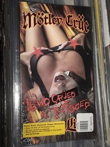 MOTLEY CRUE LEWD CRUED & TATTOOED VHS 2001 USA EDITION HYPE STICKER STILL SEALED - Picture 1 of 4