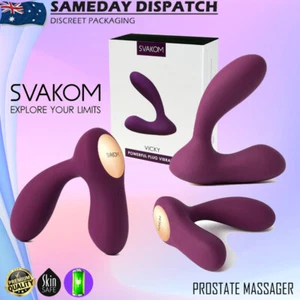 SVAKOM Vicky Prostate Massager Wireless Silicone Anal Butt Plug Vibrator Sex Toy - Picture 1 of 9