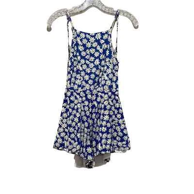LF Paper Hearts Daisy Floral Romper Blue Size 8 - Image 1 of 4