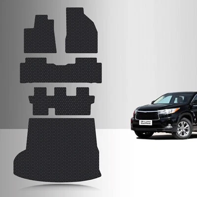 Tapetes de assoalho ToughPRO + 3º + preto carga para Toyota Highlander Bench 2014-2019 - Imagem 1 de 4