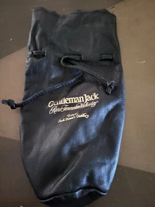 Gentleman Jack Black Leather Bottle Bag Holds 750ml Bottle - Picture 1 of 6