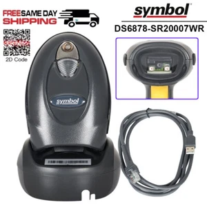 Zebra Symbol DS6878-SR20007WR Wireless Bluetooth Barcode Scanner USB mit Halterung - Bild 1 von 9