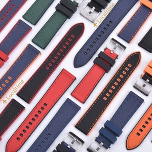 Correas de reloj de liberación rápida PAFOS híbrido Saffiano cuero y goma FKM 20 mm-22 mm - Imagen 1 de 47