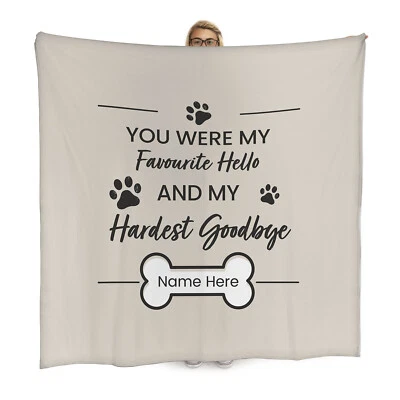 You Were My Favourite Hello - Memory - Personalised Text & Photo Fleece Blanket - Image 1 of 4