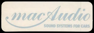 Adesivo Pubblicità - Mac Audio Hifi Sound Auto - 15x5cm - Pubblicità Vintage anni 80 - Foto 1 di 1