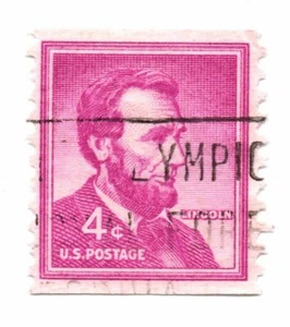 1958 4c Abraham Lincoln, Coil Stamp US Scott 1058 Used Liberty Issue (e38) - Picture 1 of 1