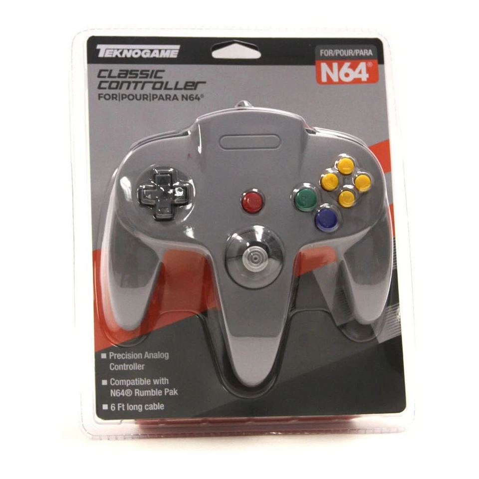 Nintendo 64 Controller GREY *NEW *SEALED *OZI Teknogame N64 Gamepad Control Pad - Image 1 of 1