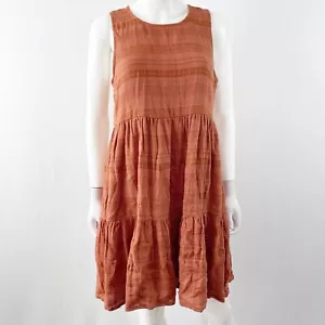 American Eagle Outfitters Brown Sleeveless Tunic Dress Size M Boho Minimalist - Picture 1 of 13
