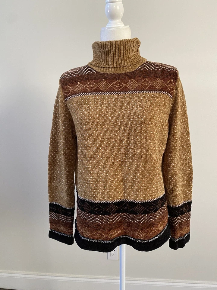 Suéter elástico vintage All Points By Reference Point listra chenille LS tamanho P - Imagem 1 de 4