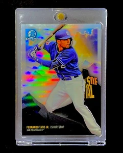 FERNANDO TATIS JR. ROOKIE BLACK WHITE REFRACTOR SP Insert Holo Chrome RC PADRES - Picture 1 of 5