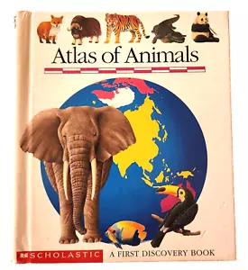 Atlas of Animals A First Discovery Book Hardcover Scholastic Transparent Overlay - Foto 1 di 3