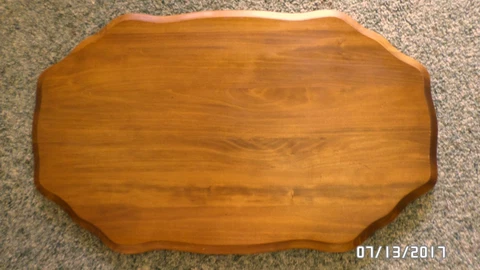 2427M Lamp/Occasional Table Replacement Top Rectangle w/Curvy 8 Sides 30x18x3/4" Cover
