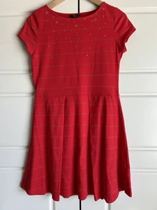 Nautica Dress Girls size16 NWT Red Cute Comfort Holiday Sparkle Casual Christmas - Picture 1 of 7