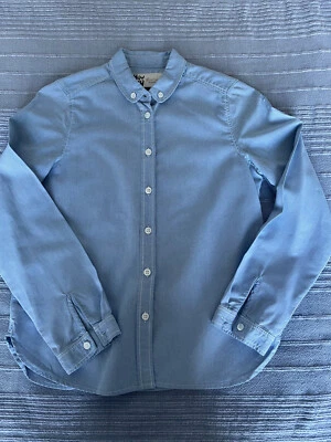 Blusa Jaeger Algodón Azul Cambray Manga Larga Talla 6 para Viaje e Informal Foto 1 de 4