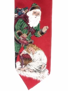 Xmas Santa Sleeping Child Wembley VIntage Necktie CT1 - Bild 1 von 6
