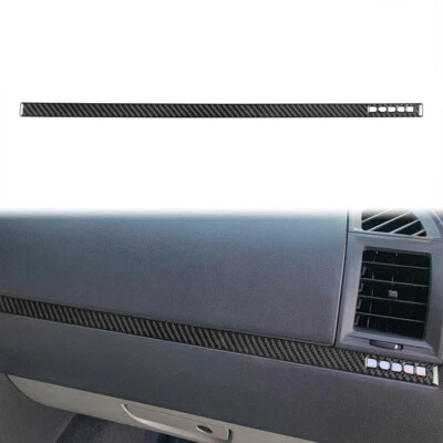 Tira de moldura de panel de tablero copiloto de vinilo de fibra de carbono para Dodge Charger 08-2010 Foto 1 de 4