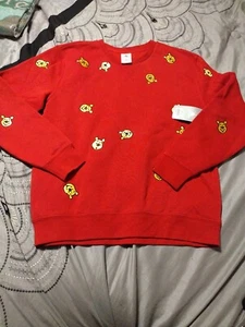 Disney Winnie the Pooh Faces Expressions Red Sweatshirt M - Picture 1 of 15