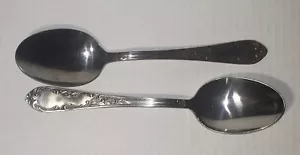 Posate vintage Amefa Holland AFS1 design foglia rotolo inox 2 cucchiai - Foto 1 di 4