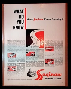 1950s Saginaw Power Steering "What Do You Know" Art Vintage Print Ad - Picture 1 of 1
