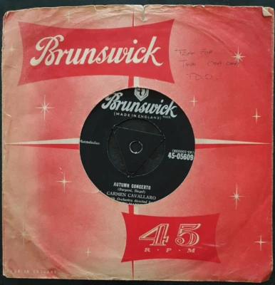CARMEN CAVALLARO - Autumn Concerto - Brunswick 45-05609 - NM - Image 1 of 2