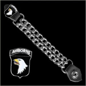 BIKER VEST EXTENDER 101ST AIRBORNE MADE IN USA!  harley motorcycle chaps leather - Picture 1 of 3