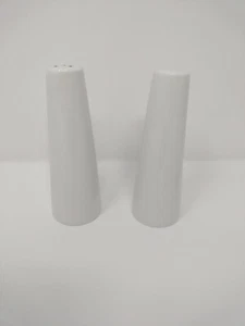 Vintage dänisch modern MCM Keramik Salz & Pfeffer Shaker konisch weiß OMC Japan - Bild 1 von 3