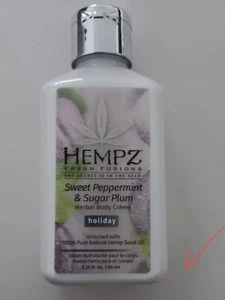 HEMPZ Sweet Peppermint & Sugar Plum Herbal Body Creme 2.25oz - Picture 1 of 1