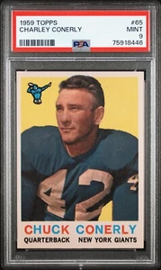 1959 Topps Charley Conerly #65 PSA 9 Mint - Picture 1 of 2