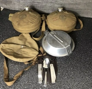 Vintage 1960's Boy Scouts of America Cook/Mess Kit, Palco Canteen & Aluminum Pot - Picture 1 of 6