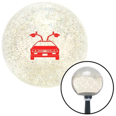 Perilla de cambio de escamas de metal transparente roja DeLorean con palanca de cambios M16x1.5 manual automático Foto 1 de 4