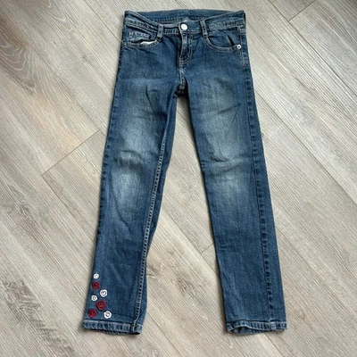 Pantalones de mezclilla Gymboree 2010 para niñas talla 8 Sweet Treats bordados en rosa Foto 1 de 4