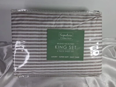 Signature Collection Printed Brushed Microfiber Batik 4 Pc. Sheet Set King Size - Image 1 of 3