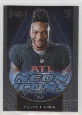 2023 Panini Select Neon Icons Bijan Robinson #NI-BRO Rookie RC - Image 1 of 2