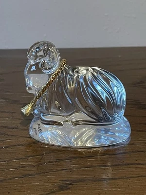 GORHAM Crystal & Gold RAM for Christmas Nativity - No Box - Image 1 of 4