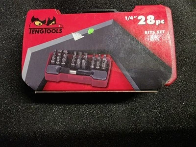 Teng Tools 28 Piece 1/4 Inch Hex Drive Hex, Torx,   Screwdriver Bit Set - Image 1 of 3
