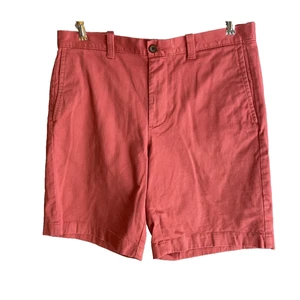 J Crew Shorts Mens Size 33 Orange Pink Preppy Vacation Old Money Chino 9" Inseam - Picture 1 of 10