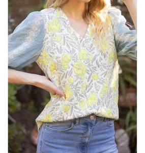 Voy embroidered knit top size L - Picture 1 of 2